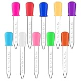 BOST 10 Stück Liquid Dropper, Liquid Dropper Silikon und Pipetten 5ML Futterpipette mit für Süßigkeiten Öl Küche Kindergarten Experimente 10 Farben