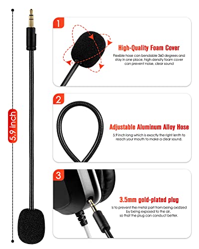 Akke Replacement Game Mic Compatible For Razer Electra V2 3.5Mm Jack Detachable Microphone Boom Noise Cancelling Compatible For Razer Electra V2 Gaming Headsets #TOP5