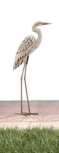 Regal Art & Gift Standing Egret | Durable, Elegant, Realistic Garden, Home Decor & Lawn Ornament, Metal Garden Statue | Ideal As Patio, Backyard, Outdoor Decor, Gardening Gifts | 34.25” Tall, 3.96 Lbs #TOP5