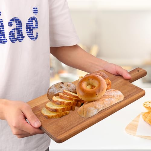 Pack de 3 tablas de cortar de madera con mango 29.21x17.78x1.52 cm miniatura 4