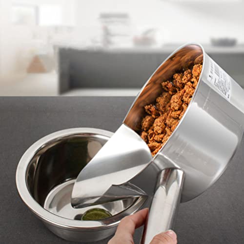 Homoyoyo Pommes-Frites-Schaufel Edelstahl-Eisschaufel Pommes-Schaufel Pommes-Frites-Schaufel Popcorn-Schaufel Trockenwaren Kandiszucker-Schaufel Mehlschaufel für Zuhause Party Bar - Image 3