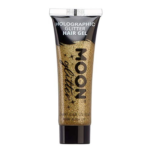 Moon Glitter Holographic Glitter Hair Gel Gold