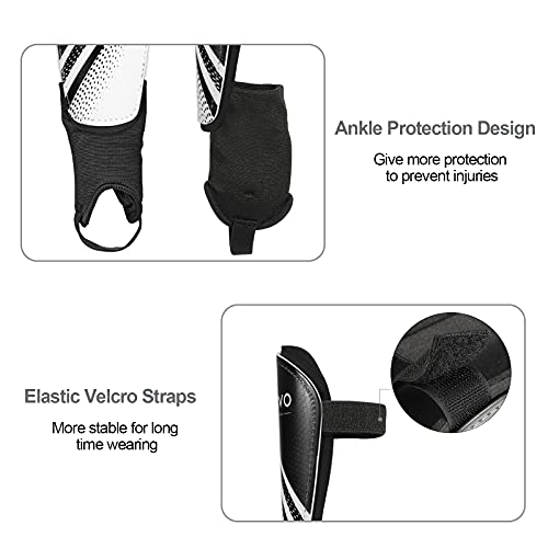 Image of TAGVO Soccer Shin Guards for Kids Youth - Protective Soccer Equipment for Boys Girls - Adults Men Women Soccer Shin Guards - Soccer Shin Pads for Kids 3-16 Years Old Girls Boys, High Impact Resistant