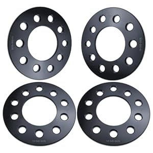 Qikudsil Set Of 4 1/4 5X4.75 (5X120.7) Flat Wheel Spacers Forged Billet (Black) 5 41i26vazggl. sl500 . ss300