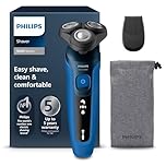 Philips Shaver Series 5000, Wet and Dry Electric Shaver for Men, ComfortTech blades 360°, Contour Heads, Advanced Display, SmartClick Precision Trimmer, S5466/18