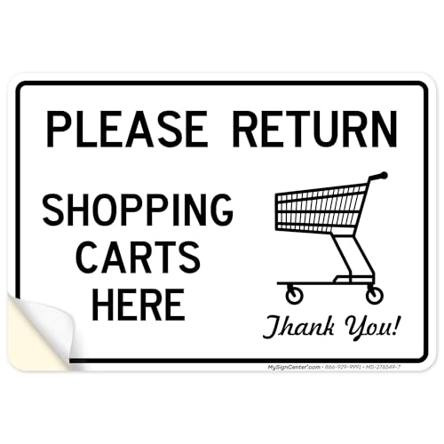 Please Return Shopping Carts Here Sign
