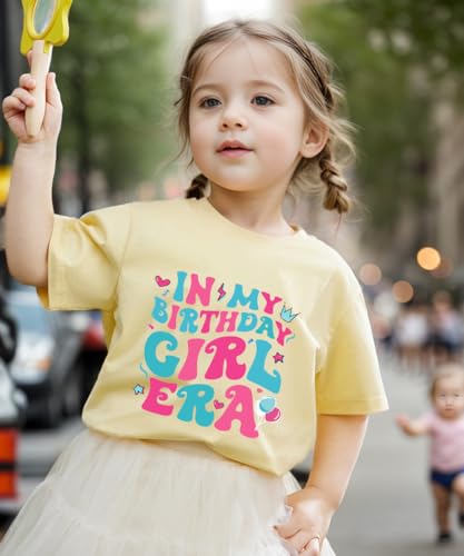 Image of Birthday Girl Shirt 2nd 3rd 4th 5th 6th 7th Girls Birthday Tshirts Cotton Short Sleeve Tee Tops Outfit