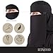The Redwood Co. Saudi Niqab | Black Chiffon | Breathable & Comfortable | Premium Quality | Versatile for Special Occasions & Daily Wear | Easy Care | 12 x 15 Inches