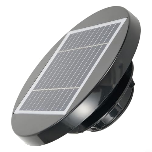 Ventilatore solare da tetto 200 mm per camper, barca, serra, capannone, caravan, modulo solare da 5,5 V, 2,5 W, flusso d'aria da 33 CFM, silenzioso, 27 dB, facile installazione
