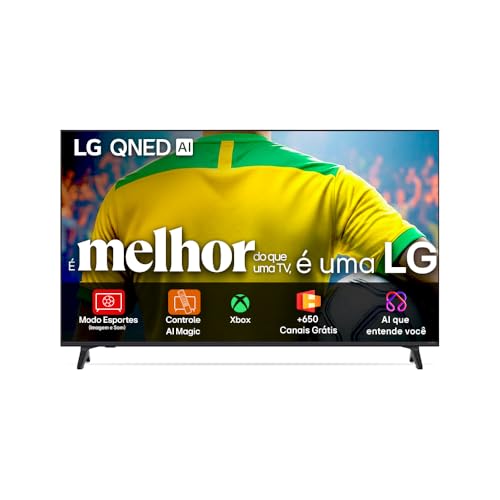 Smart TV 4K 50' LG QNED73 Portal de Games Processador AI α7 Gen8 4K Super Upscaling Google Cast Integrado Controle AI Magic WebOS 25 Modo Esportes Alerta de Esportes