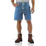 Carhartt Men's Lightweight Denim Utility Work Short, Stonewash, 38