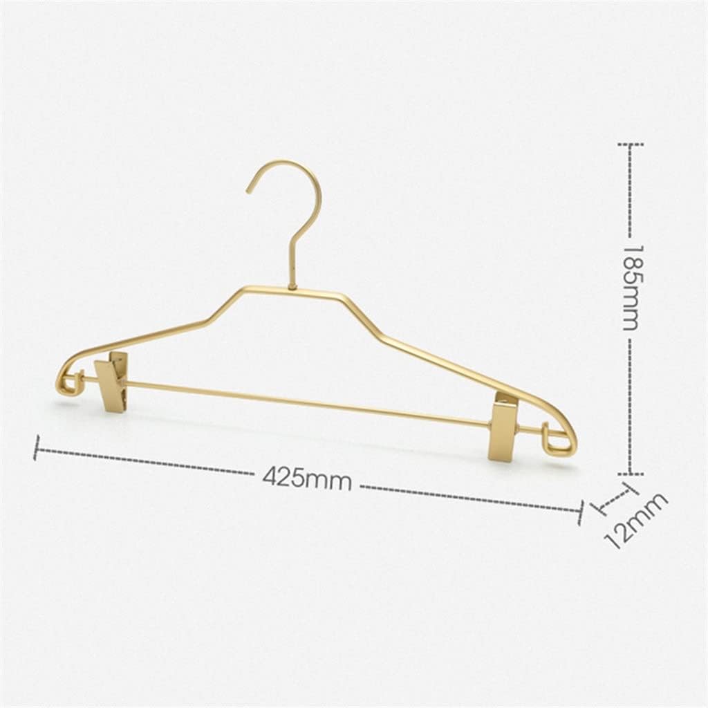 JSEIAJB 5pcs Trouser Hangers Anti-Slip Clothes Hanger Matte Aluminum Alloy Traceless Dress Pants Hanger Wardrobe Storage Rack(30.5x14.5cm)