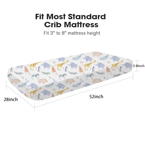 Image of Little Grape Land Crib Sheets for Boys and Girls, 2pk Baby Crib Fitted Sheet for Standard Size Crib and Toddler Mattress, Super Soft Baby Sheet