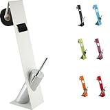 [page_title]-Sanwood Kombi-Bürstengarnitur Turin weiß, Behälter verchromt mit Kunststoffeinsatz