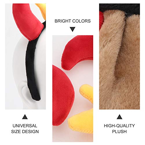 KESYOO 3 Peças de Tiara de Chie DDiab2021 Ans de Arde Cabelde Bi Bandas de Cabelde Chie de Pelúcia C