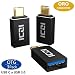 Produktbild ICZI Adapter USB Type C zu USB 3.0 (3 Stück) mit OTG, aus Aluminium, schwarz