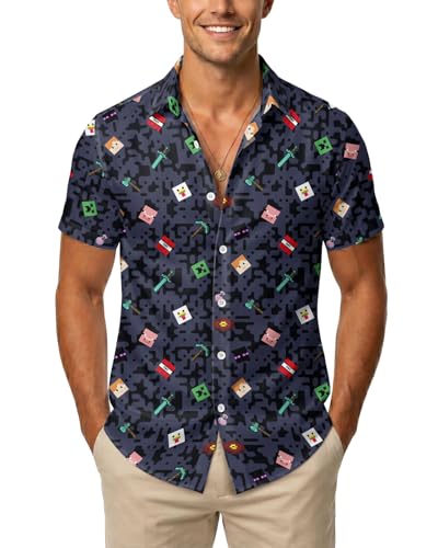 Image of 99TIMORO Fathers Movie Hawaiian Shirt for Men, Characters Button Down Short Sleeve Top, Summer Beach Gifts