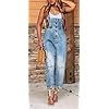 CHARTOU-Womens-Casual-Loose-Fit-Jean-Jumpsuit-Overalls-Crop-Harem-Denim-Pants-Large-Light-Blue CHARTOU Women's Casual Loose Fit Jean Jumpsuit Overalls Crop Harem Denim Pants (Large, Light Blue)