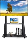 Maiproo Roulement TV Support avec roues pour 32-75 pouces Heavy-Duty Mobile TV Panier LCD LED OLED Ecrans de panneau plat Smartboard tient jusqu'à 100lbs portatif TV Stand sur roues avec la hauteur de plateau réglable