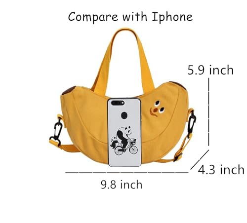 Cute Banana Bag Funny Canvas Novelty Purse Crossbody Bag Handbag Clutch Fruit Shaped Wallet Gifts for Girls Women2