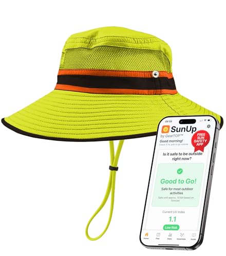Image of GearTOP Safari Hat for Men Sun Hats for Women UV Protection UPF 50+ Fishing, Gardening, Hiking Hat (22-23 1 /2 inch)