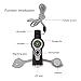 POENVFPO 7 in 1 Loud Emergency Survival Whistle with Lanyard, Multifunctional Tool with Compass Thermometer Reflecting Mirror Magnifiers LED Lights for Outdoor Hiking (2)