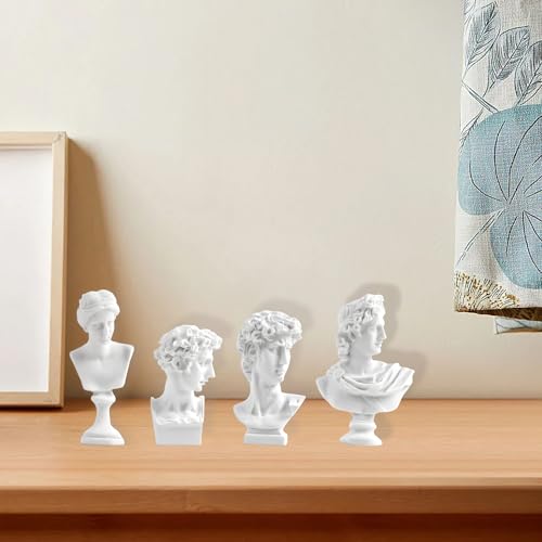Set de 4 Mini Estatuas Griegas Decorativas de Resina miniatura 5