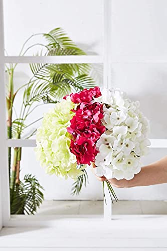 Kislohum Artificial Hydrangea Flower Heads Hydrangea Silk Flowers Head For Wedding Centerpieces Bouquets Diy Floral Decor Home Decoration,Pack Of 10 With Long Stems (Chocolate) #TOP3