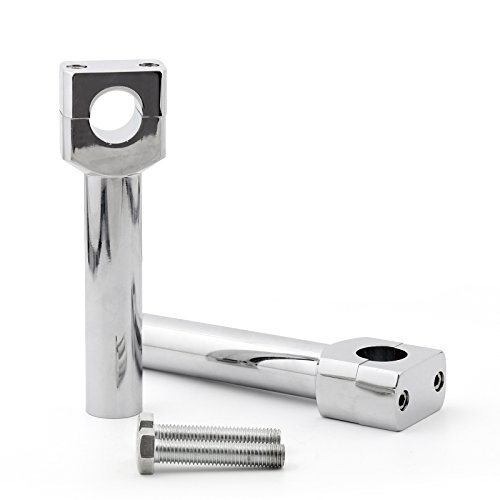 Artudatech 6" Motorcycle Handlebar Handle Riser Set Fit For Harley Davidson 1" Bar Chrome #TOP1