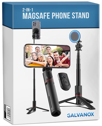 Bastão de selfie magnético 2 em 1 e tripé para iPhone (compatível com MagSafe) Suporte de telefone m
