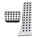 Auto-Bremssatz Fußpedals aus hochwertigem Edelstahl und Silikongummimaterial, abriebfest und haltbar.