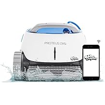 Dolphin Proteus DX5i Wi-Fi Automatic Robotic Pool Vacuum Cleaner, Wall Climbing, Waterline Scrubber Brush, Ideal for In-Ground Pool up to 50 FT in Length