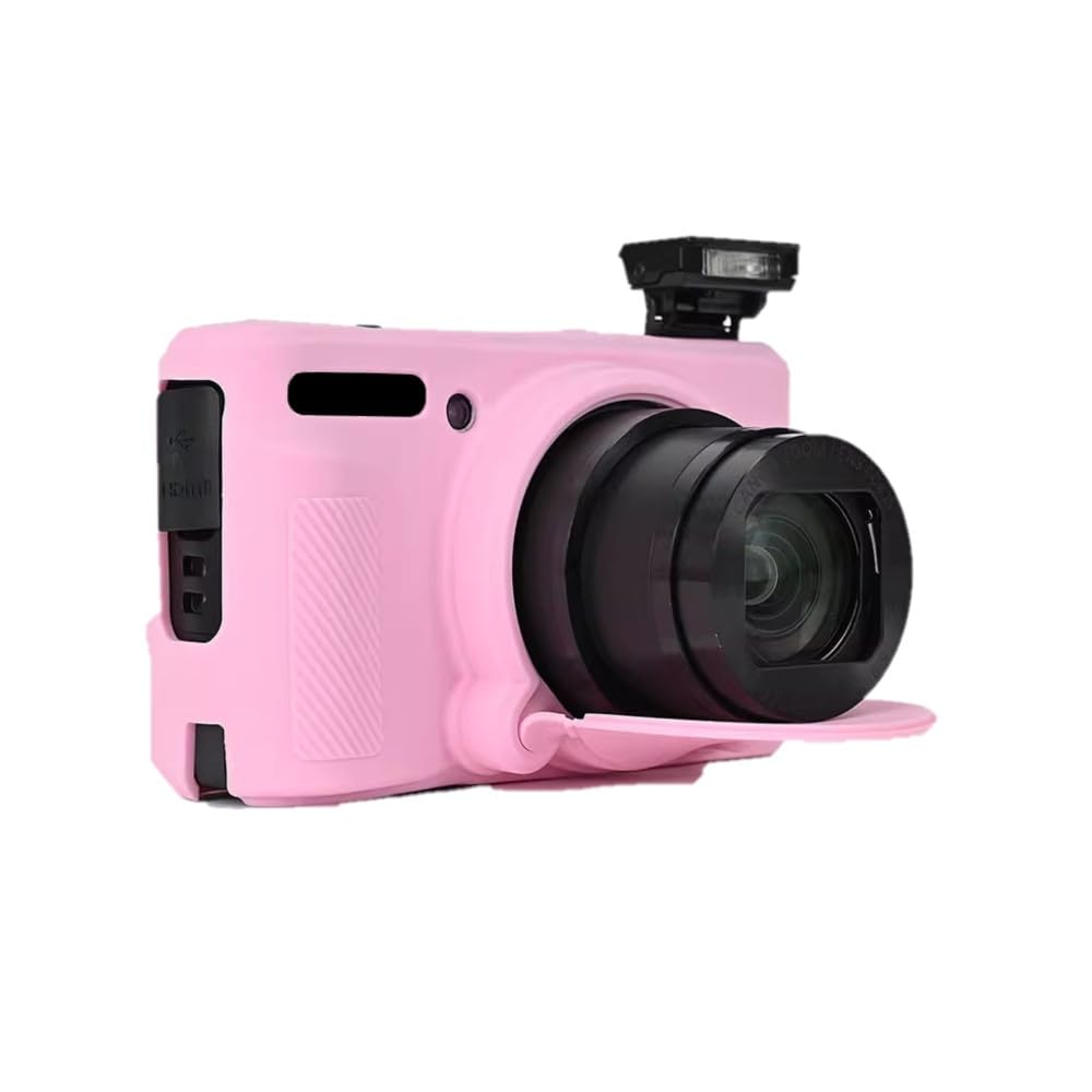 aiyraa Canon SX740 Kameratassenset, siliconen beschermhoes met 3 displaybeschermers compatibel met Canon PowerShot SX740 HS SX730 HS camera ( Beige