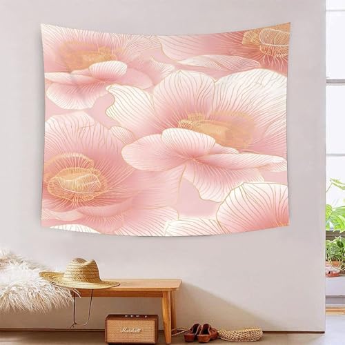 Tapisserie art mural 3D effet fleurs et plantes grand tissu decoration de salon et chambre