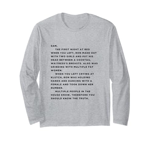 The Note Anonymous Letter to Sammi Long Sleeve T-Shirt