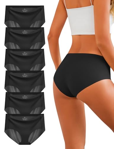 Memouniva Bragas sin Costuras Mujer, Culottes Invisibles Cómodos, Ropa Interior Elástica, Pack de 6
