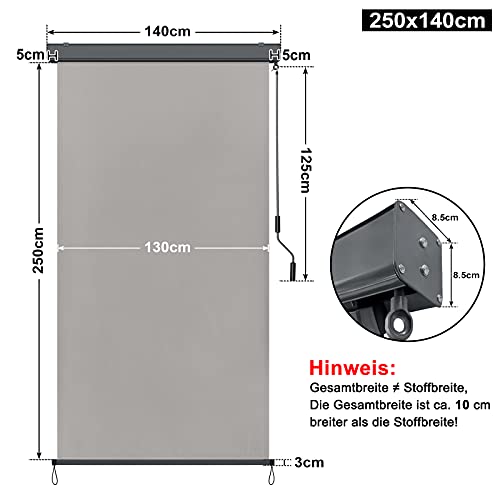 YUENFONG Tenda da sole verticale per balcone