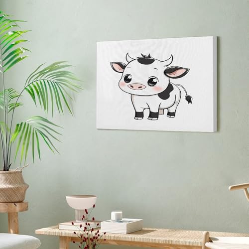 Toile murale imprimée vache décoration cadre horizontal - 6