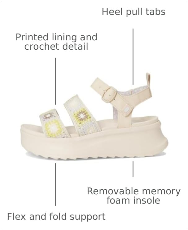 Image of HEYDUDE Delray Buckle Cottage Crochet | Casual Sandals