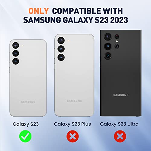 Goton For Samsung Galaxy S23 Kickstand Case With Screen Protector, S23 Phone Case With Slide Camera Cover, Heavy Duty Military Grade Shockproof Rugged Bumper For Galaxy S23 Case Green #TOP1