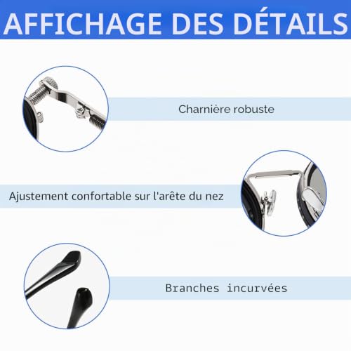 Lunettes de Soleil Polarisées,Lunettes de Soleil Homme Polarisées,Classique Lunettes,Filtre ND Réglable de 1 à 9,Protection UV,Anti-éblouissement,Rondes Lunettes Polarisées,pour Homme et Femme – vue 3