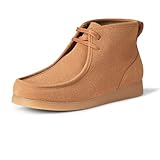 Amazon Essentials Men's Chukka Moc Toe Boots, Tan Faux Suede, 10