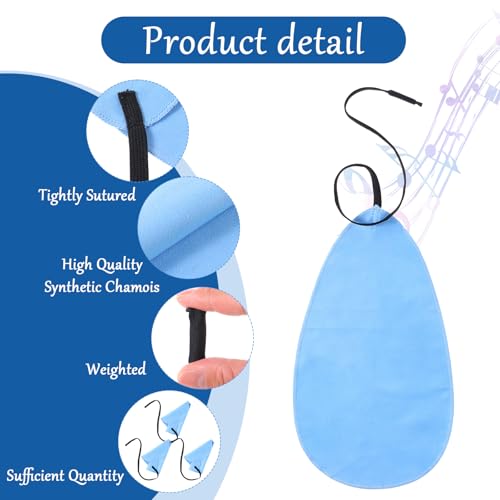 image for APLZGMG 3Pcs Clarinet Cleaning Cloth, Saxophone Cleaning Cloths Swab, 