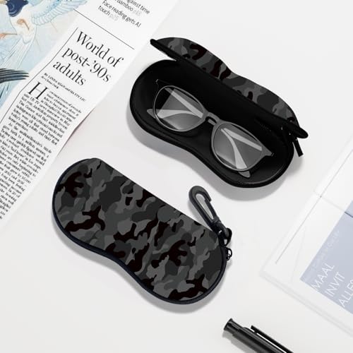 Image of Sunglasses Soft Case, Ultra Light Portable Neoprene Zipper Glasses Case for Men Women