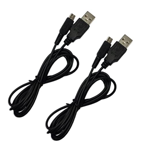 Image of 2-Pack New 3DS New 2DS DSi Charging Cable Power USB Charger Cord Compatible with Nintendo New 3DS /3DS,New 3DS XL /3DS XL,New 2DS /2DS XL /2DS /DSi /DSi XL,New 2DS XL Ndsi (Black)