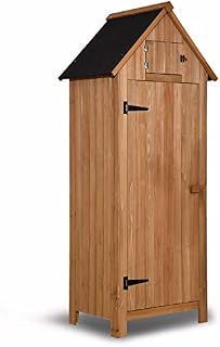 MCombo Outdoor Storage Cabinet Tool Shed Wooden Garden Shed Organizer Wooden Lockers