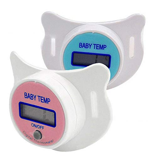 Goldenlight 2pcs Baby Pacifier Thermometers (Pink+Blue)
