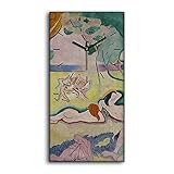 Coloray Reloj sobre Lienzo - Manecillas Negras -30x60cm Mural Imagen Decoración Arte Moderno Salón Dormitorio No Marques en Silencio - La Suerte de la Vida