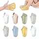 YANWANG 8 Paare Baby Anti-Rutsch-Knöchelsocken Niedliche Griffe Mesh-Socken für Kleinkinder Jungen Mädchen(Blue, M:1-3 Y)