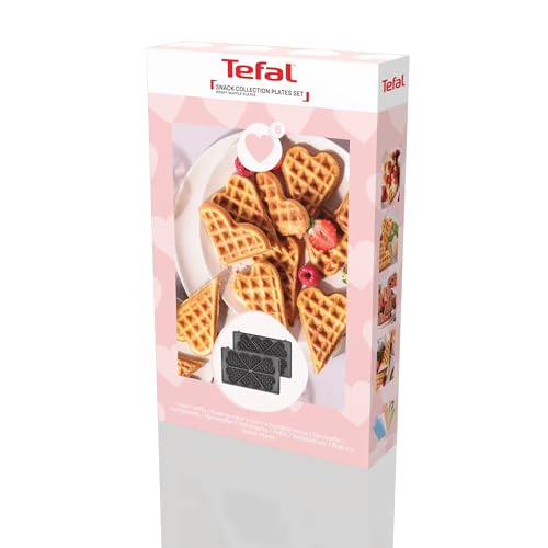 Tefal - Plaques Gaufre Cœur pour Gaufrier 3 en 1 Snack Collection